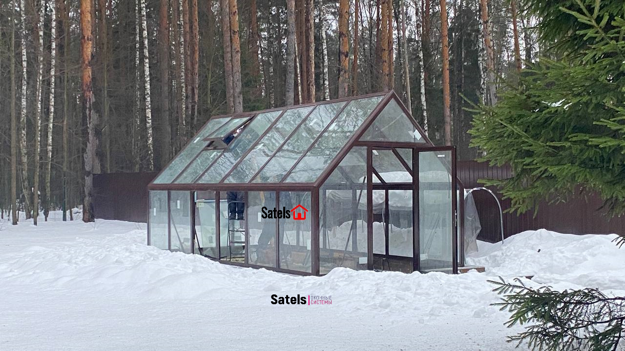 Стеклянная Алюминеевая теплица в Москве