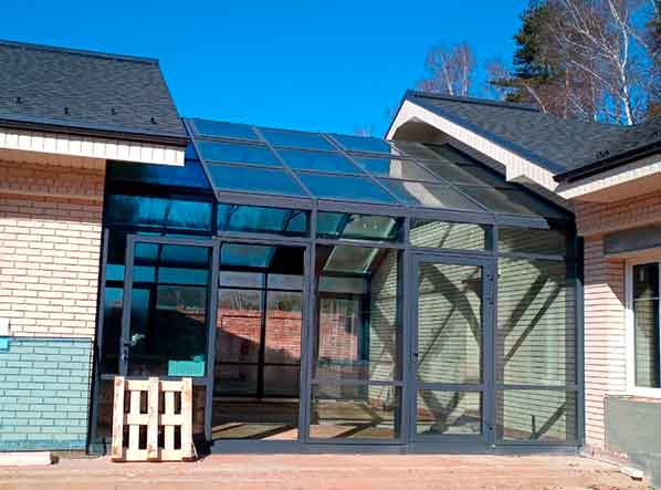 Остекление зимнего сада энергосберегающими стеклопакетами