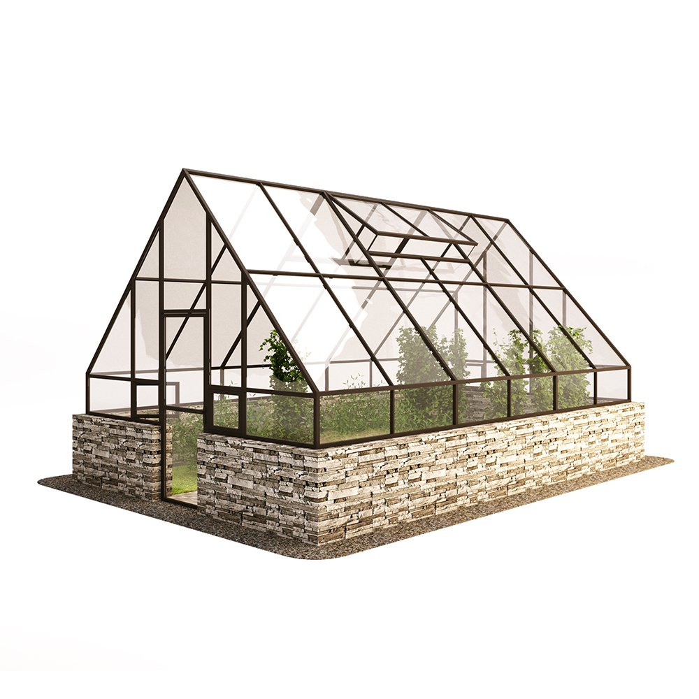 Английская стеклянная теплица 4×4 — общий вид
