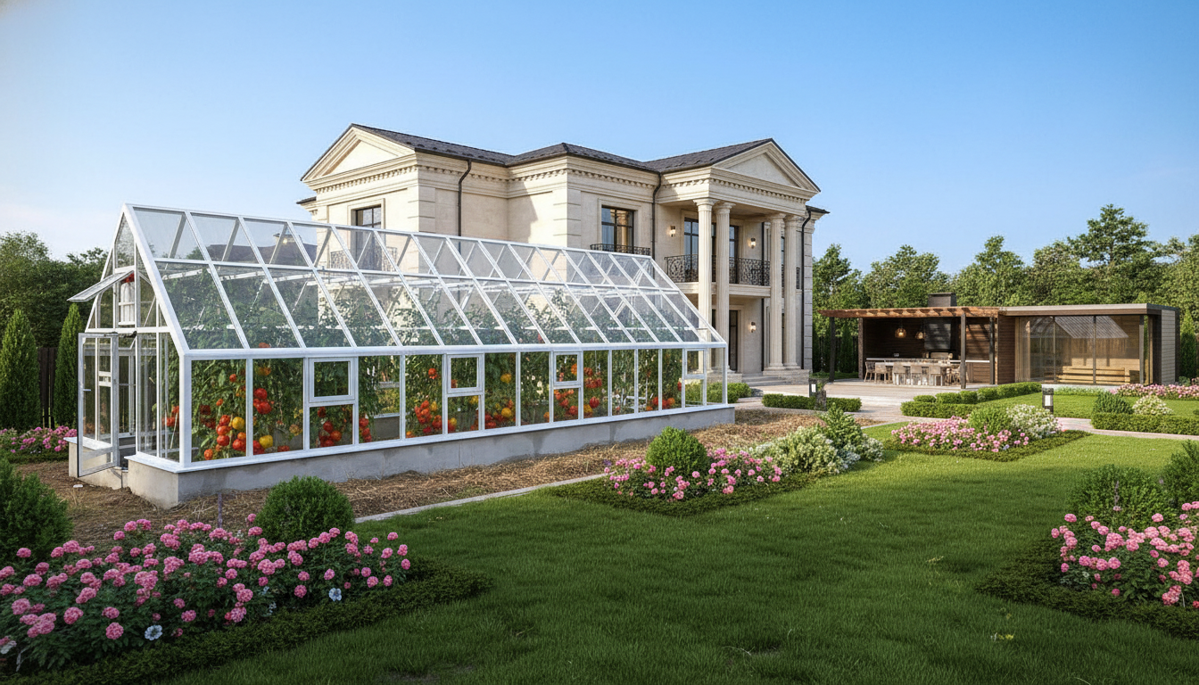 Стеклянные теплица Премиум  под заказ