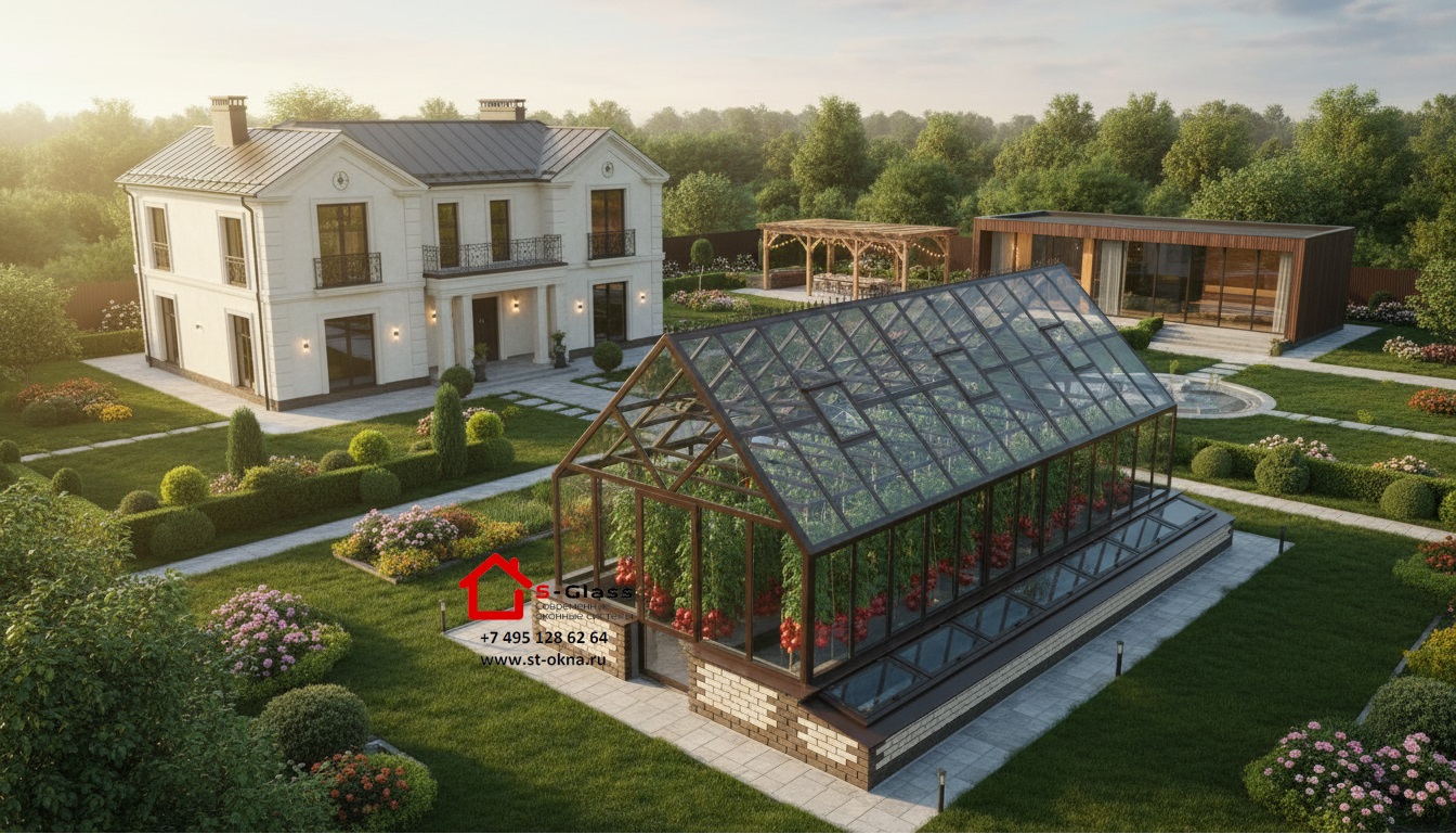 Сколько стоить построить английскую стеклянную теплиу под ключ в Москве