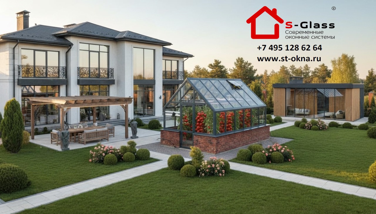 С-Гласс строитанглийские теплицы из стекла в Москве