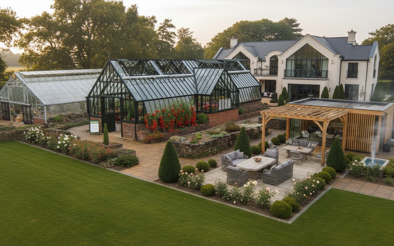 Крупнейшее производство английских стеклянных теплиц из алюминия 