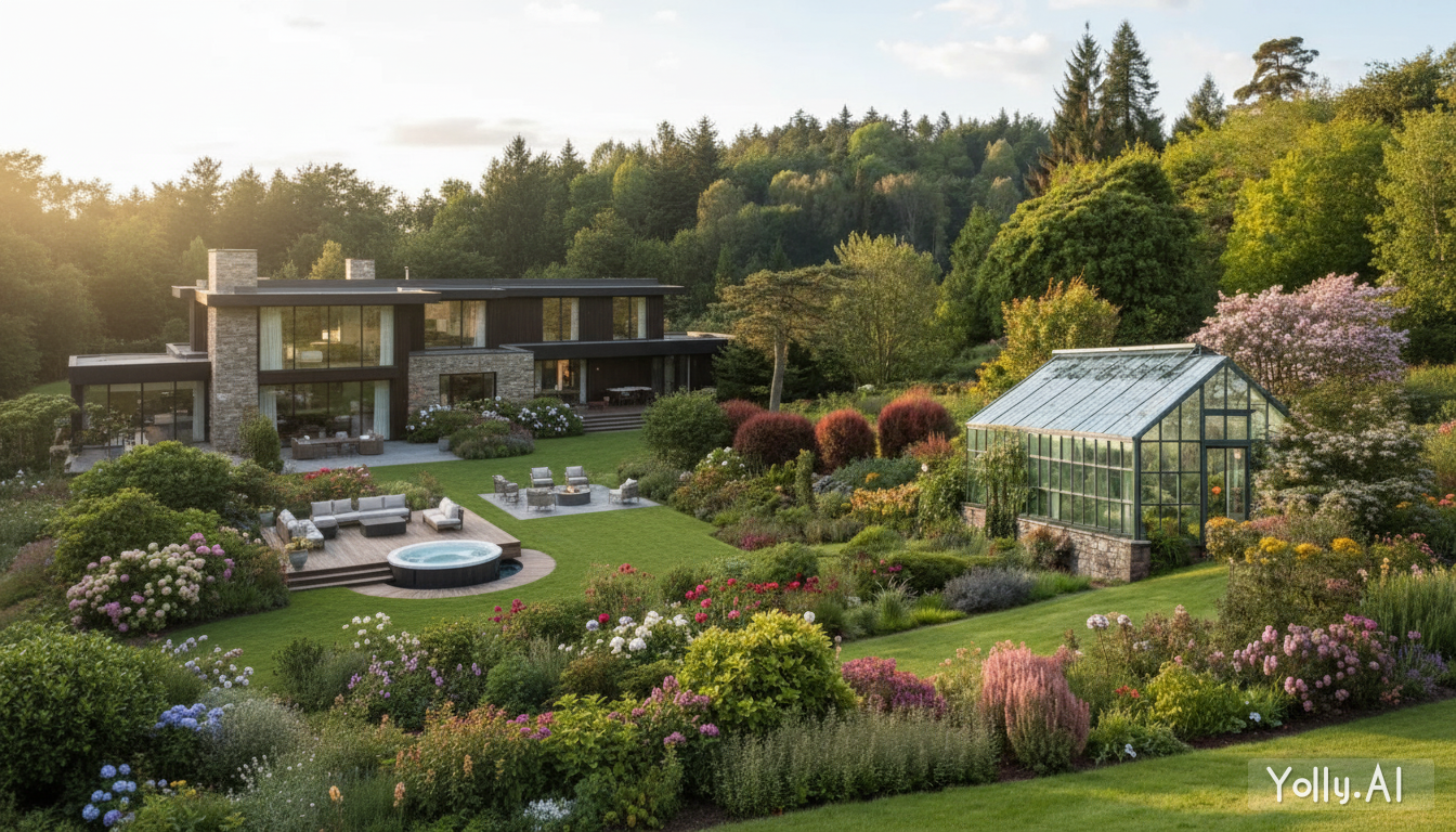 Английская теплица и ланшафтный дизайн