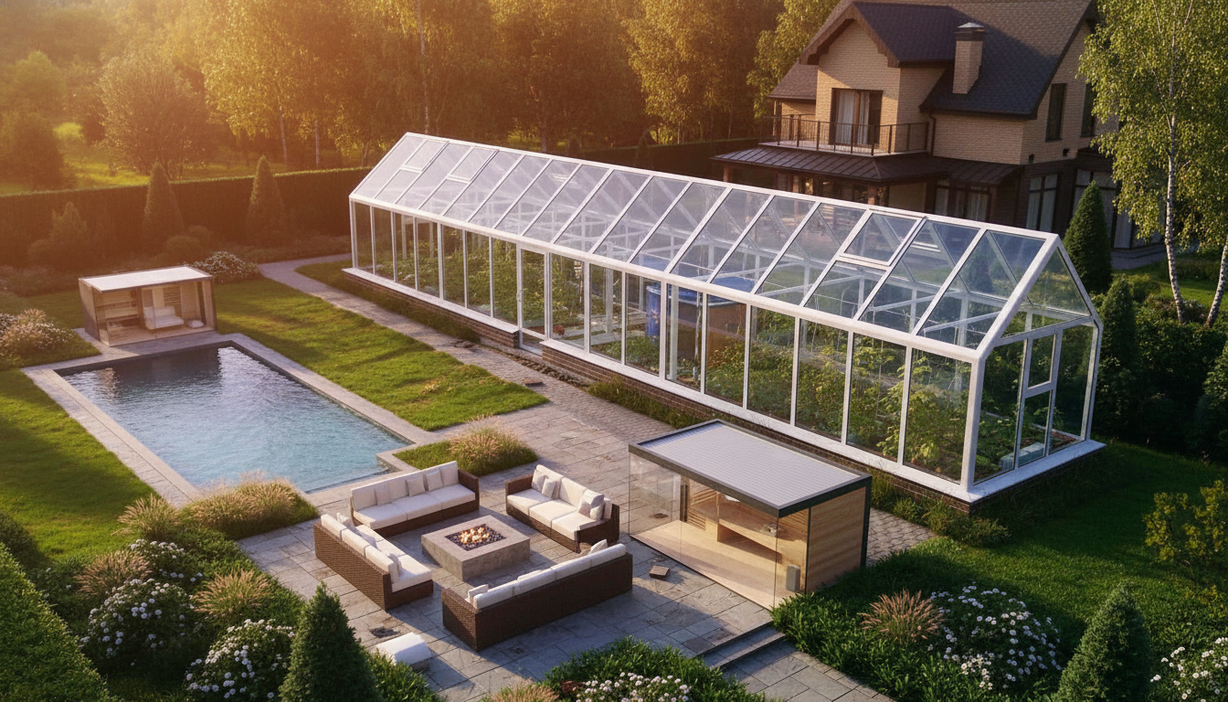 теплицы из стекла и алюминия цена