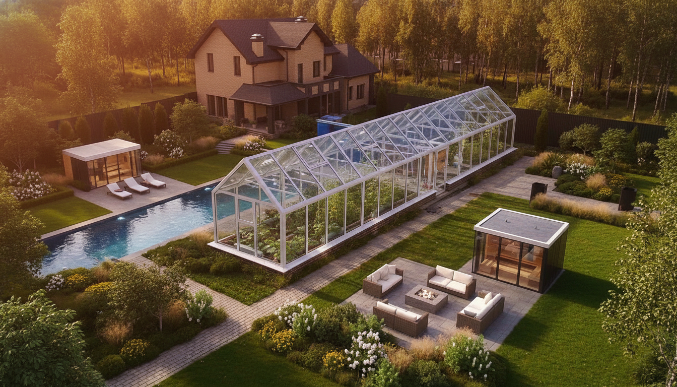 теплицы из стекла и алюминия цена