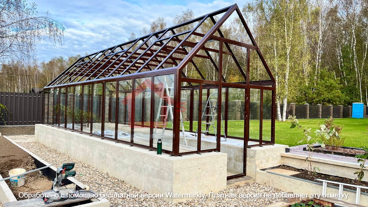 Ленточный фундамент под теплицу 200×200 мм