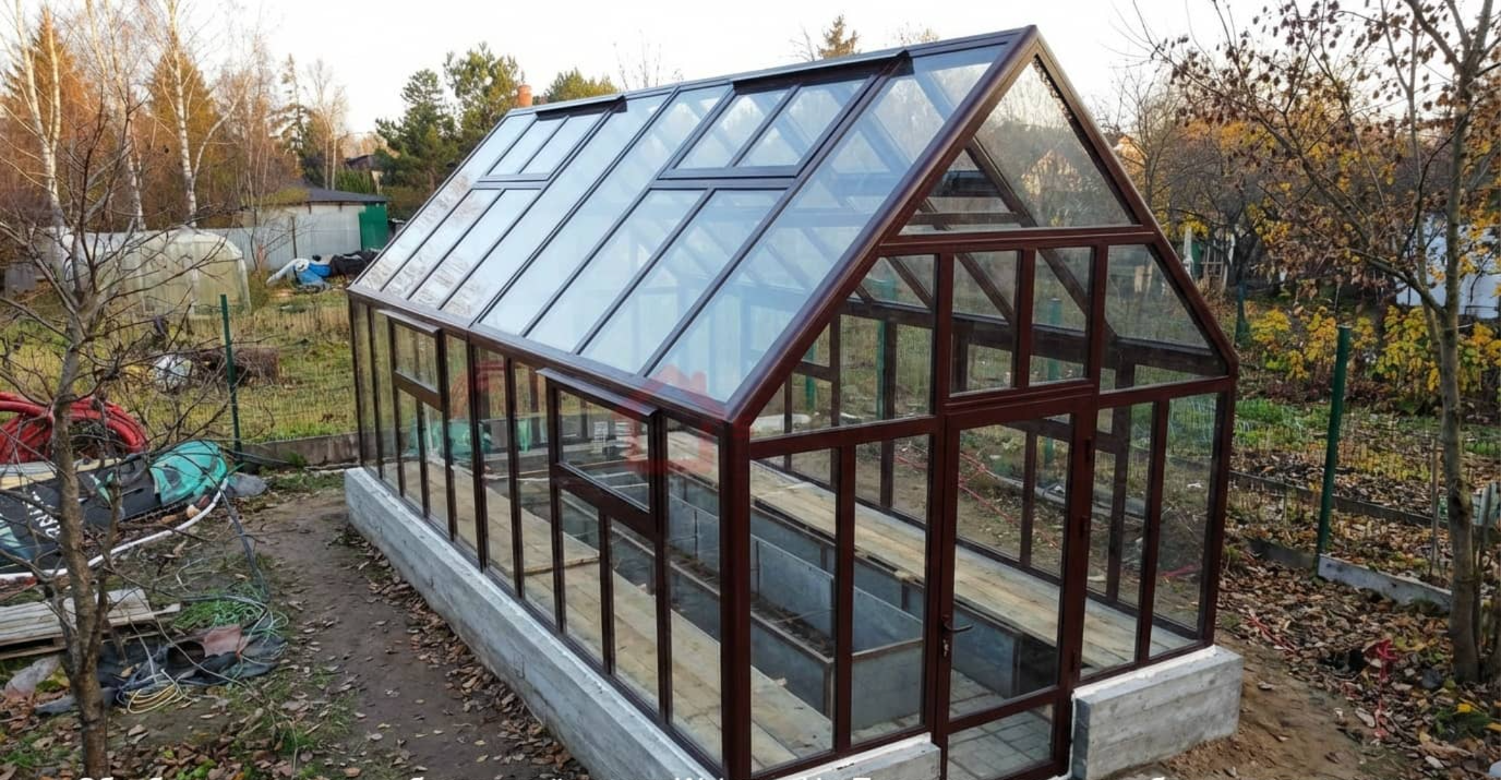 Теплица S-Glass после завершения строительства