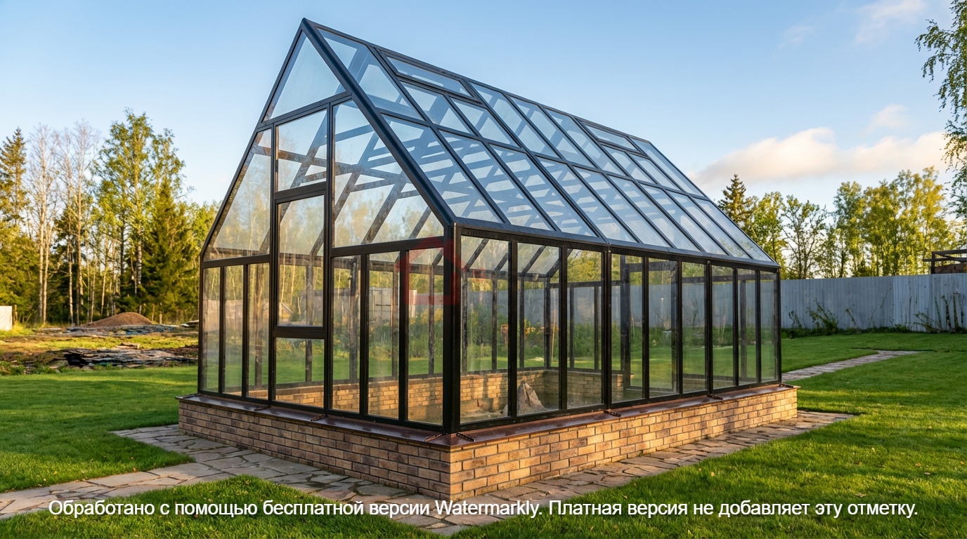 Стеклянный зимний сад с алюминиевым профилем Provedal