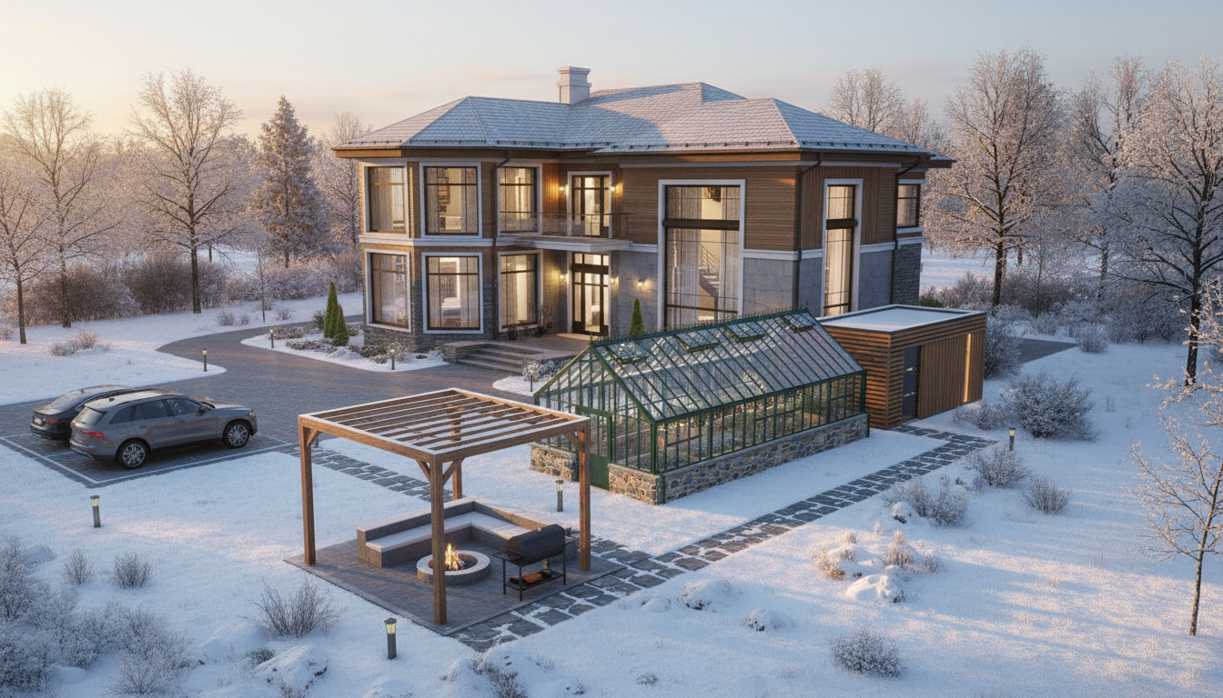 Теплица как связующее пространство между домом и садом