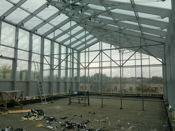 Зимний сад на крыше с профильной системой ТП-50300 Татпроф