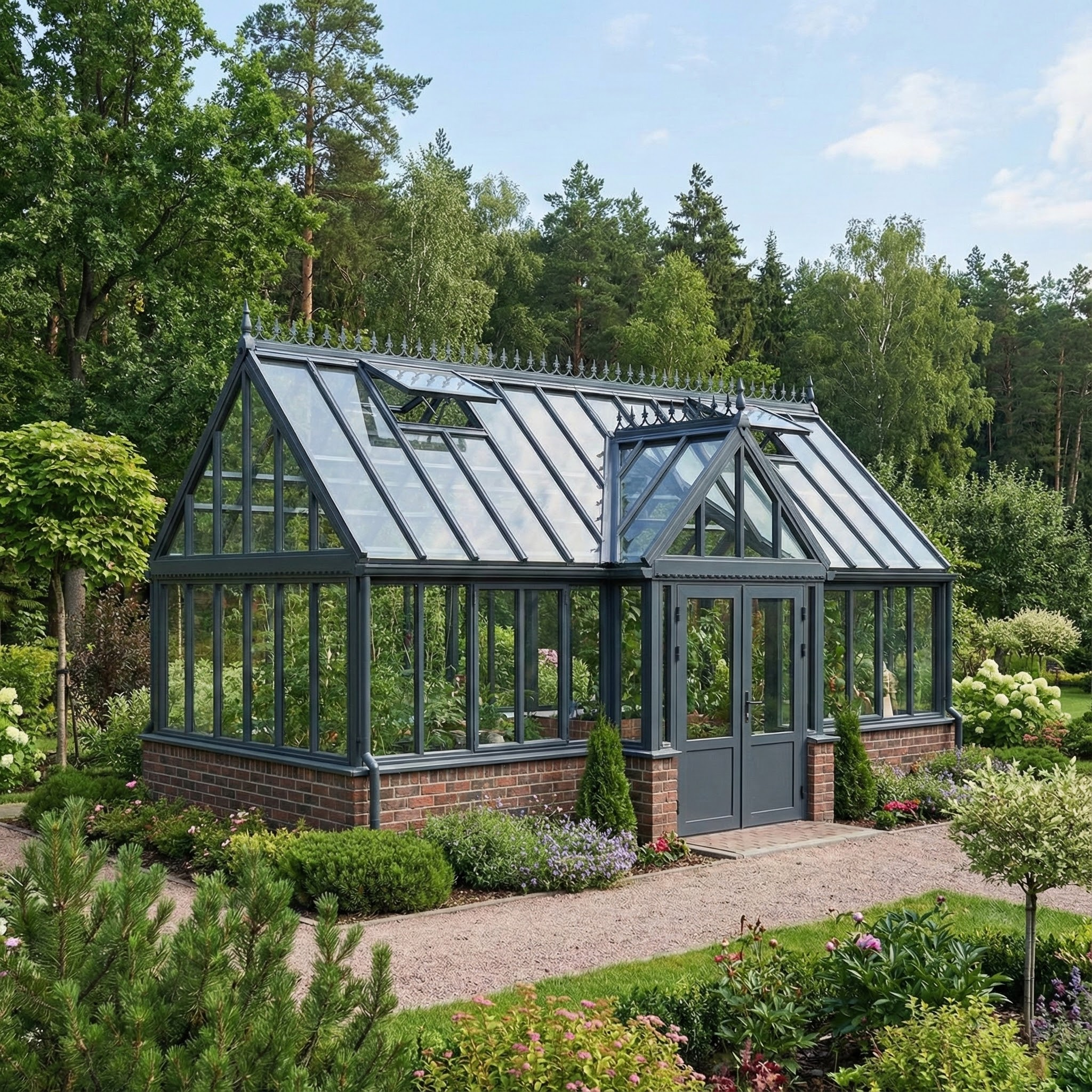 Купить стеклянные оранжереи и теплицы от производителя