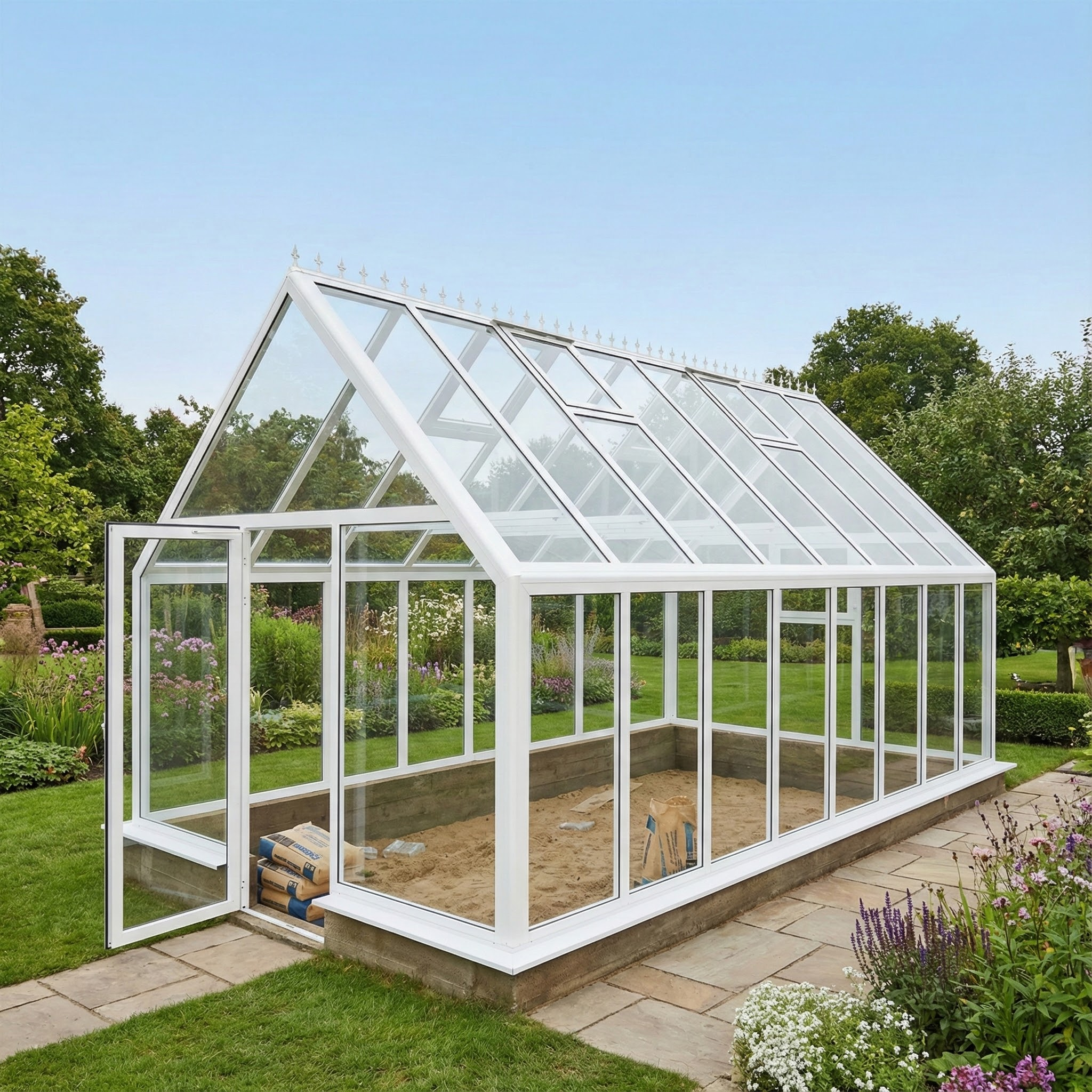 Премиальная теплица S-Glass 3×6 (8 пролётов) — общий вид