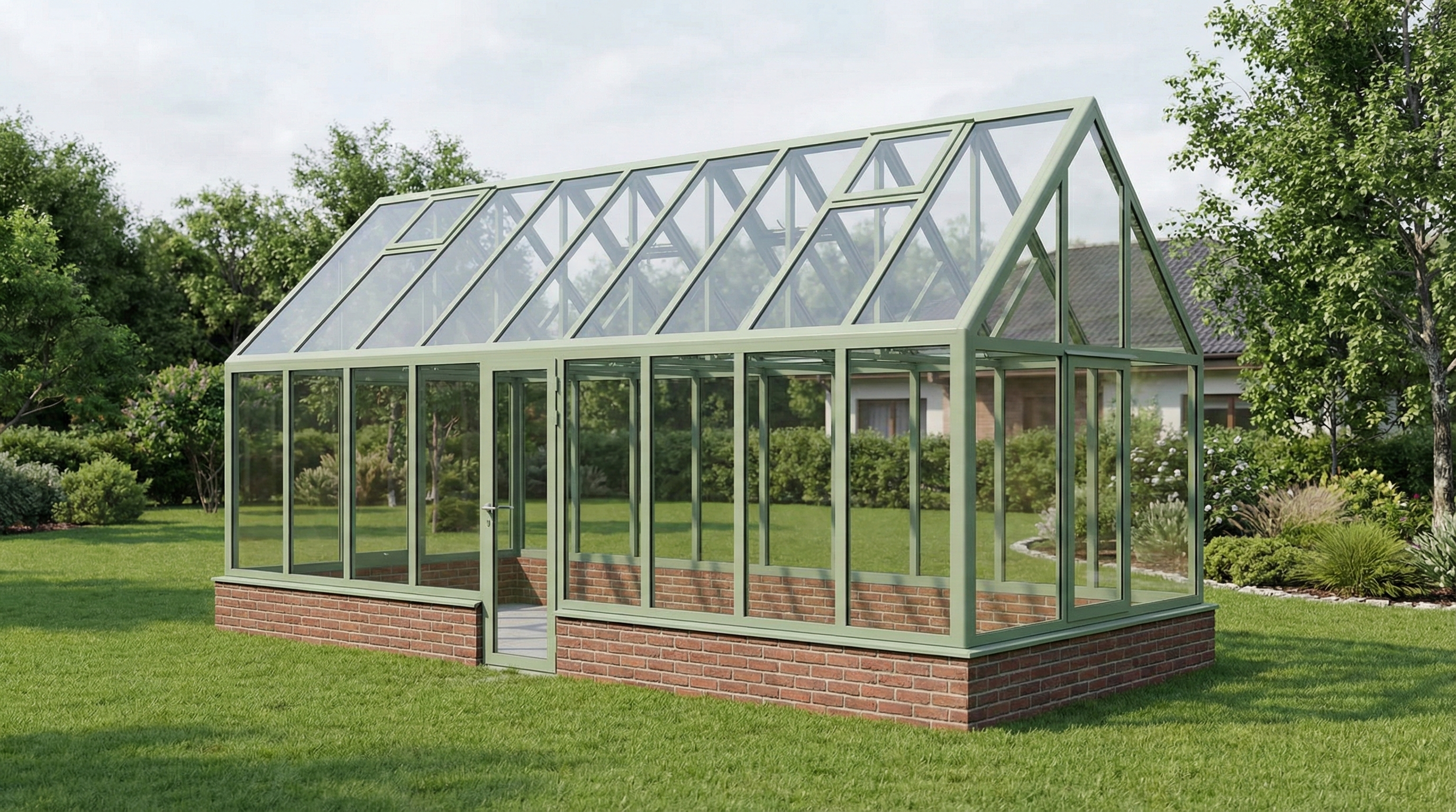 Премиальная теплица S-Glass 3×6 на участке