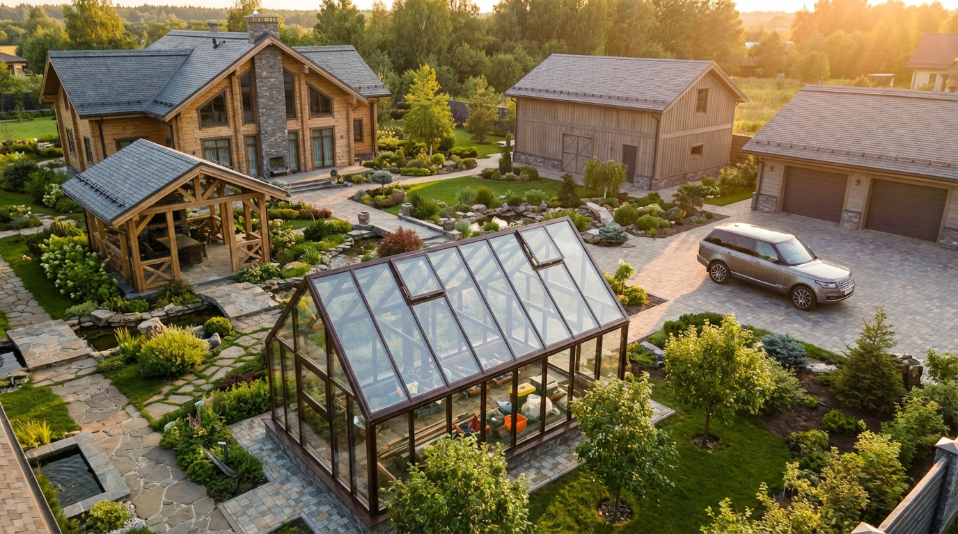 Стеклянная теплица S-Glass PRO+ 4×6 — общий вид