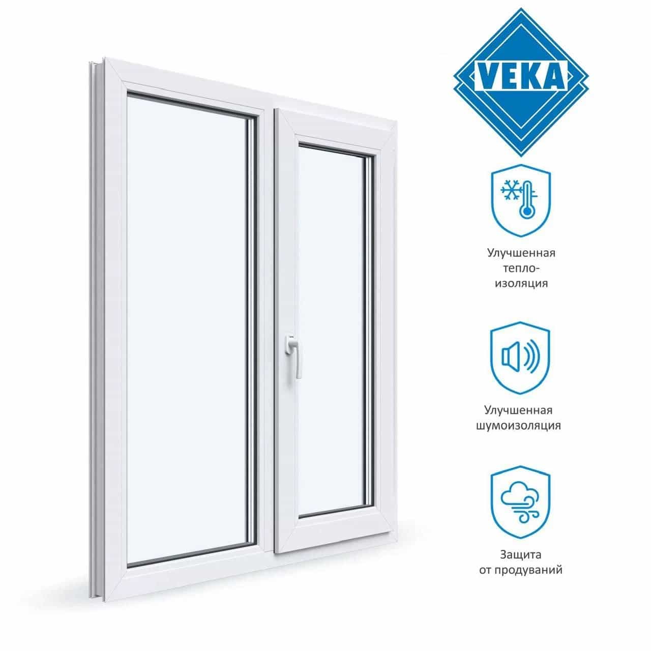Тёплое окно VEKA Softline 82 Премиум с двухкамерным стеклопакетом