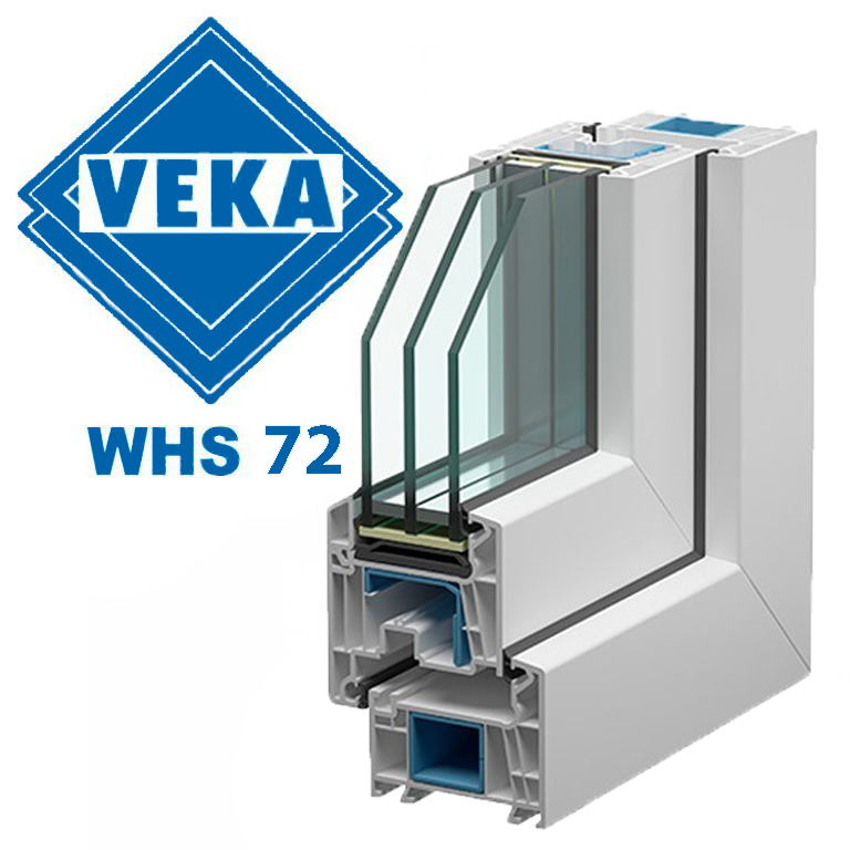 Пластиковые окна VEKA WHS 72 Termo+ крупным планом