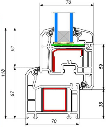 Профиль VEKA Softline 70 Termo 5-камерная конструкция