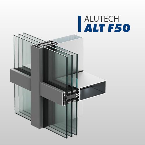 Фасадное остекление АЛЮТЕХ ALT F50 для коттеджа