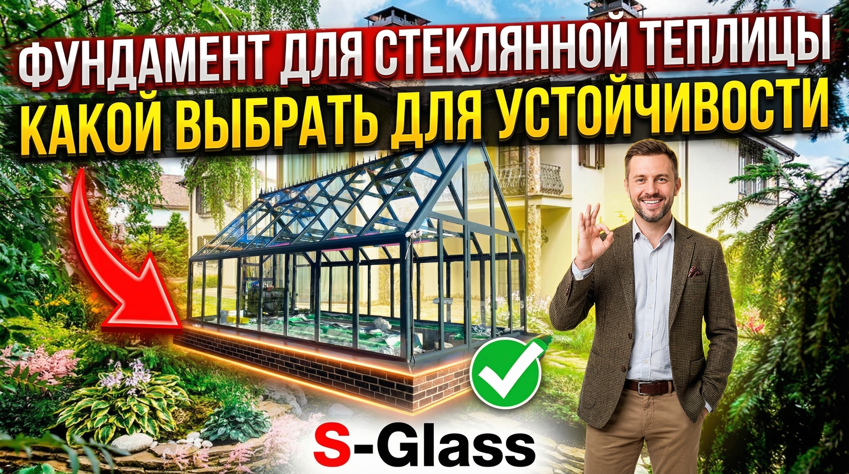 Фундамент для стеклянной теплицы: какой лучше выбрать