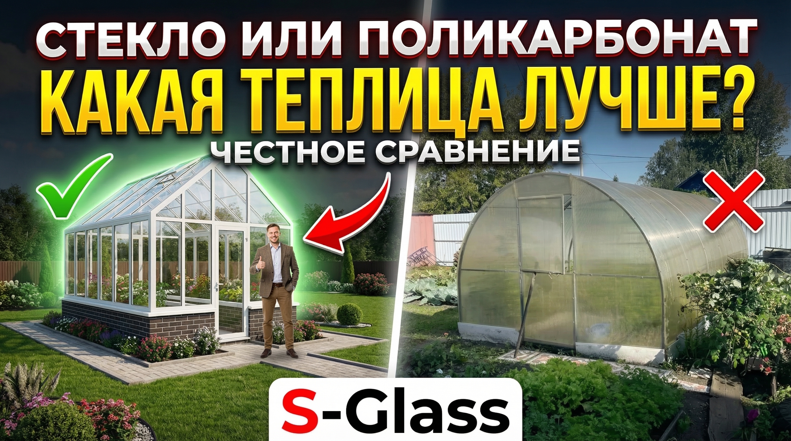 Теплица из стекла или поликарбоната — что лучше выбрать для участка
