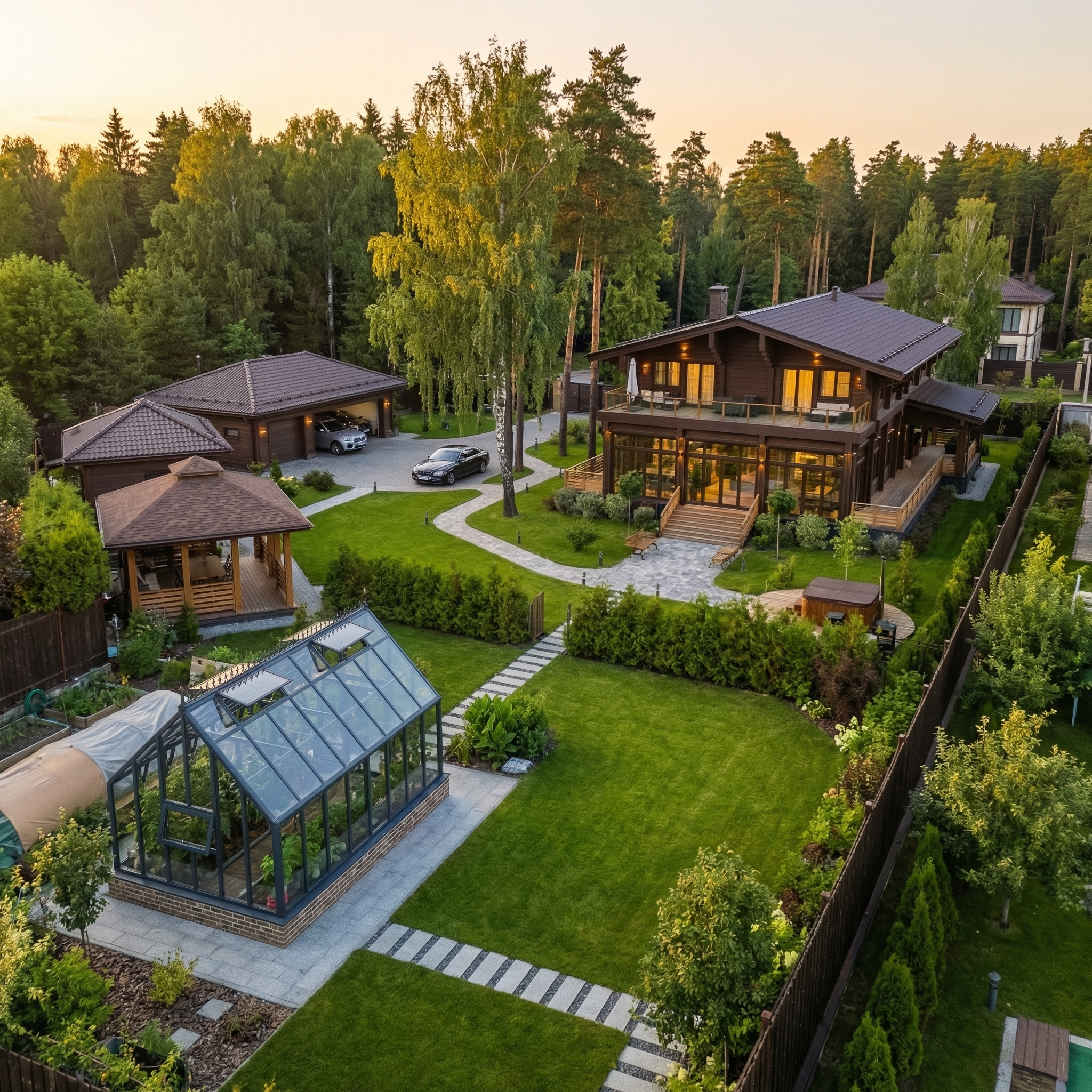 Премиальная английская теплица из стекла S-Glass в Москве