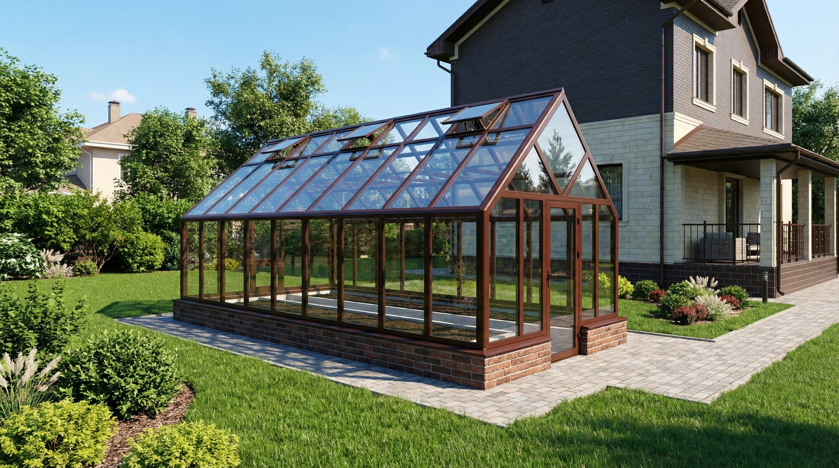 Руссская теплица 3×6 из стекла от производителя S-Glass