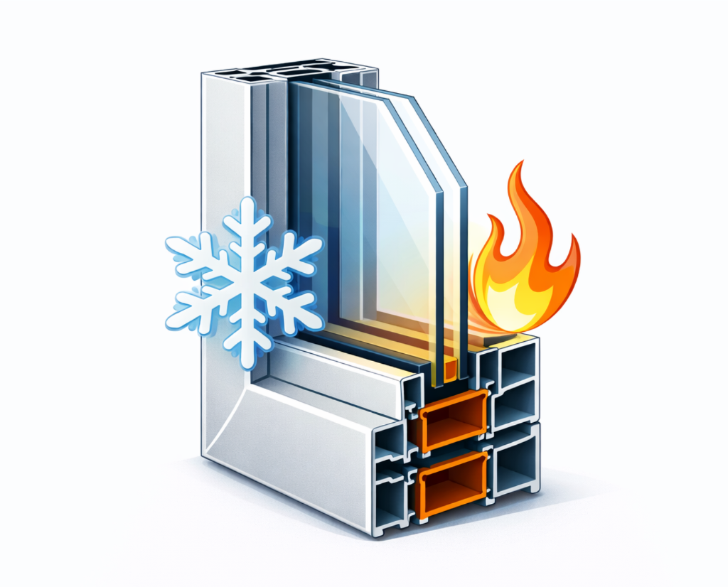 теплый и холодный алюминиевый профиль для остекления