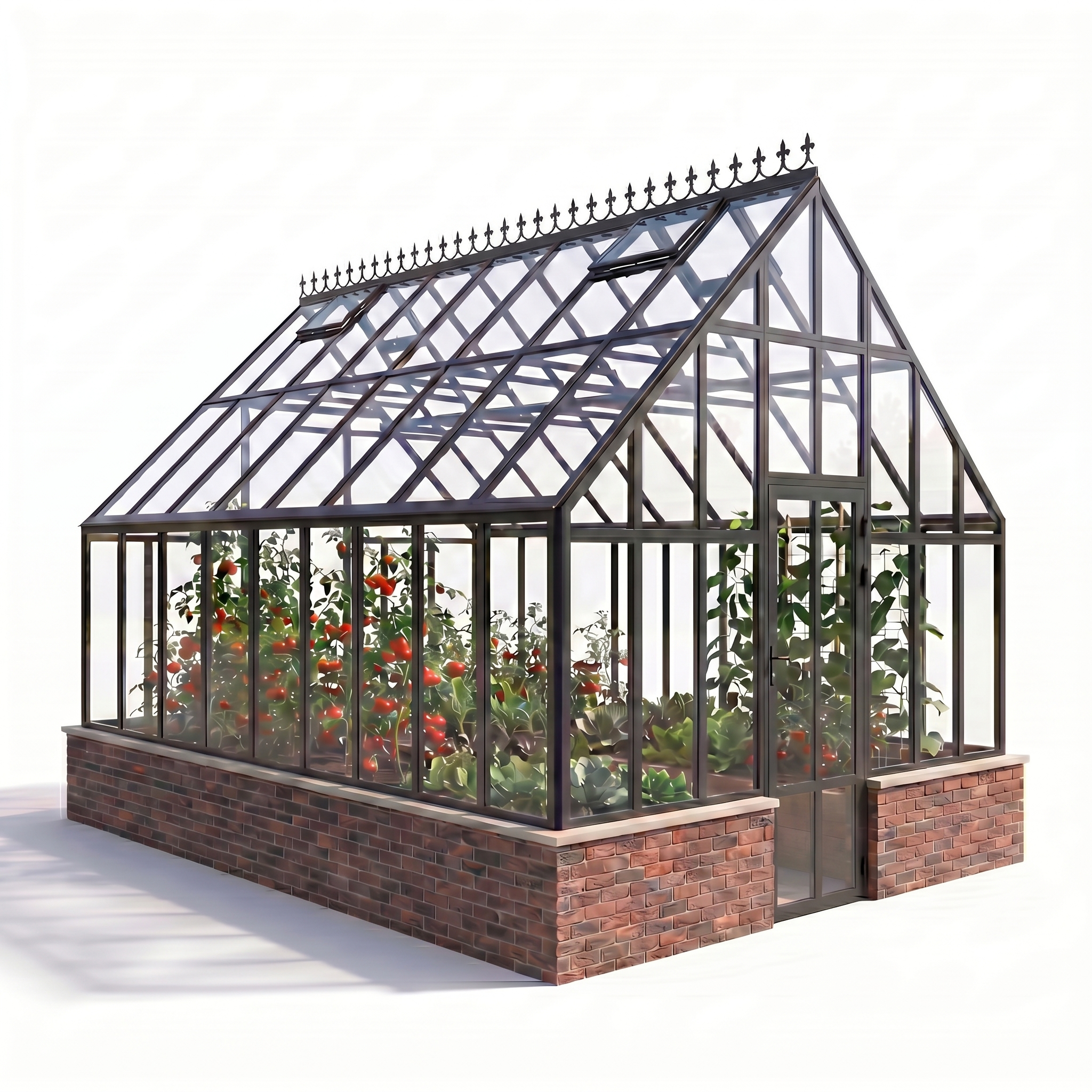 стеклянная теплица S-Glass Arctic 4x6 усиленная алюминиевая конструкция