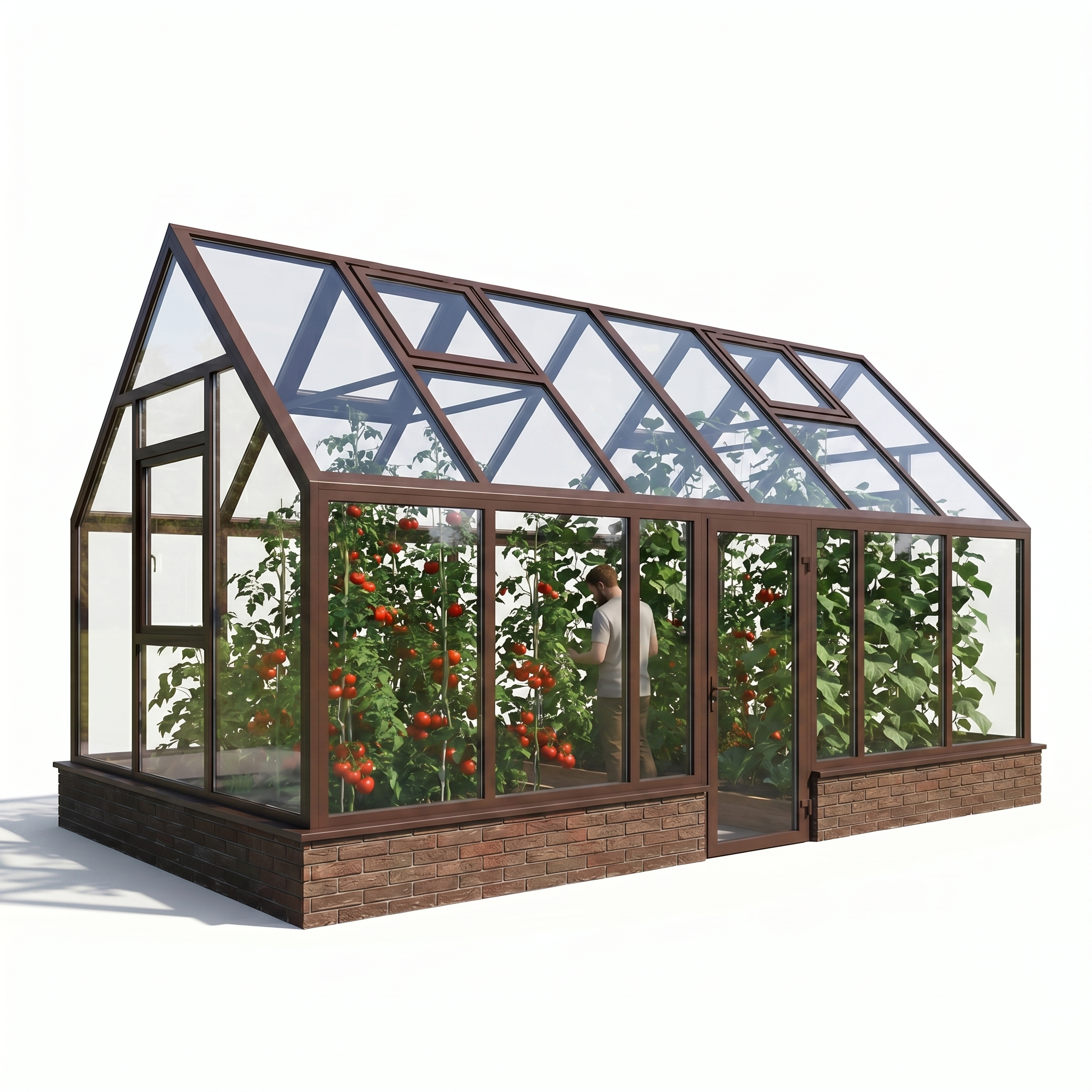 Теплица S-Glass 3×6 с боковой дверью — красивый вид
